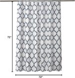 Lush Decor Navy Bellagio Fabric Shower Curtain, Bathroom Accessories (72" x 72") - Image 7