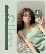 Dretal Magnetic for Samsung Galaxy S24 Plus/S25 Plus Case Floral,Built-in Lens Stand, Screen Protector,Magnetic Translucent Matte Case,Shockproof Women Girls Flower Pattern Cover for S25+(Green) - Image 7