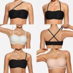 OEAK Womens Strapless Bras Push Up Bandeau Bra Non Slip Wireless Supportive Padded Bras Seamless Comfortable Tube Bra - Image 4