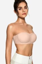 OEAK Womens Strapless Bras Push Up Bandeau Bra Non Slip Wireless Supportive Padded Bras Seamless Comfortable Tube Bra - Image 8