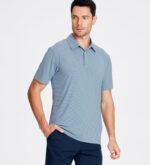 Esabel.C Jacquard Golf Shirts for Men Moisture Wicking Short Sleeve Performance Dry Fit Active Mens Polo Shirts - Image 3