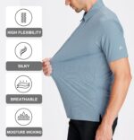 Esabel.C Jacquard Golf Shirts for Men Moisture Wicking Short Sleeve Performance Dry Fit Active Mens Polo Shirts - Image 5