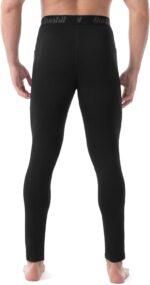 Runhit Men's Thermal Compression Pants with Pockets Base Layer for Cold Weather Wintergear Sports Running Leggings Tights - Image 4