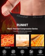 Runhit Men's Thermal Compression Pants with Pockets Base Layer for Cold Weather Wintergear Sports Running Leggings Tights - Image 6