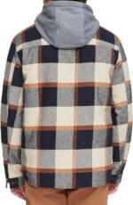 Levi's mens Plaid Sherpa Lined Hooded Shirt Jacket (Regular & Big & Tall Sizes) - Image 3