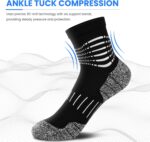 IRAMY Ankle Compression Socks for Men Athletic Running Socks with Cushioned Support 3/5 Pairs - Image 3