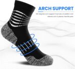 IRAMY Ankle Compression Socks for Men Athletic Running Socks with Cushioned Support 3/5 Pairs - Image 4