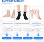 IRAMY Ankle Compression Socks for Men Athletic Running Socks with Cushioned Support 3/5 Pairs - Image 6