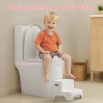 2-in-1 Toddler Potty Training Toilet - with Detachable Training Seat, Realistic Flushing Sound for Boys & Girls Ages 1-3 with Wipes Storage, Toilet Paper Holder - Image 5