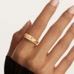 Gold Rings for Women Trendy 14K Gold Plated Dainty Band Stackable Chunky Rings Minimalist Finger Jewelry Gifts Size US6-8 - Image 3