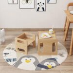 Montessori Weaning Table and Chair Set,Real Hardwood, Desk for Toddler Reading,Snack Time,Playroom,Activity Cube,Step Stool,1-3 Year Old Kids Montessori Furniture - Image 10