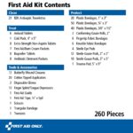 First Aid Only 91248 OSHA-Compliant First Aid Kit, All-Purpose 50-Person Emergency First Aid Kit for Business, Worksite, Home, and Car, 260 Pieces - Image 3