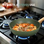 MAISON ARTS 30 Piece Pots and Pans Set Non Stick, Kitchen Cookware & Bakeware Sets with Nonstick Granite Coating, Baking Tray, Frying Pan and Saucepan, Green - Image 3