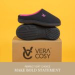 VeraCosy Women's Two-Tone Slippers Soft Comfy Knit Memory Foam Non-slip Indoor Outdoor House Shoes - Image 8