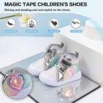 Toddler Girls Sneakers Kids High Top Casual Canvas Shoes with Sparkle Color Change Flipping Sequins - Image 4