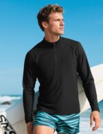 CRYSULLY Men's Long Sleeve 1/4 Zip Shirts Sun Protection Pullover UPF 50+ Rash Guard Running Lightweight T Shirt - Image 3