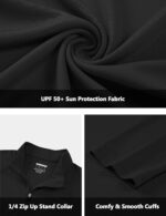 CRYSULLY Men's Long Sleeve 1/4 Zip Shirts Sun Protection Pullover UPF 50+ Rash Guard Running Lightweight T Shirt - Image 6