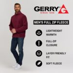 Gerry Mens Fleece Jacket – Zip Up Sweater, Lightweight Athletic Sweater, Warm Soft Polar Full Zipper Jacket, Mock Neck - Image 5