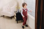 Baby Boys Gentleman Formal Suit Set with Vest, Pant, Shirt, and Bow Tie, Weding 4Pcs Outfit - Image 4