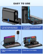 4-In-1 Switch 2 Organizer Base Holds Switch 2 Dock, Switch 2 Charging Dock for Nintendo Switch 2 (2025) Joy Cons, 20 Game Card Case with 4 for Switch 2 Joy Cons Charging Station & ‌Multi-Port Dock - Image 7