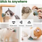 Potaroma Catnip Silvervine Balls 4 Pcs Extra Cat Energy Ball, Edible Kitten Lick, Teeth Cleaning Dental Chew Wall Treats for All Breeds (Grey) - Image 7