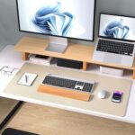 Aothia Non-Slip PU Leather Waterproof Laptop Desk Pad Protector, Blotter Mat, Writing and Mouse Pad for Office & Home, Beige, 23.6" x 13.7" - Image 9