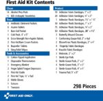 First Aid Only 298 Piece All-Purpose Emergency First Aid Kit for Home, Office, Car, Apartment, Dorm, and Camping, Travel-Friendly Compact Pouch Fits in Backpacks, Suitcases, Cabinets, and Drawers - Image 4