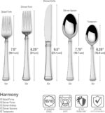Mikasa Harmony 65-Piece 18/10 Stainless Steel Flatware Set, Service for 12, Polished Silverware with Serving Utensils, Dishwasher Safe - Image 10