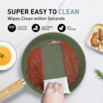 MAISON ARTS Pots and Pans Set Non Stick, 12 Piece Green Granite Kitchen Cookware Induction Compatible, Pot and Pan Sets for Cooking Nonstick - Image 9