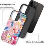 DAIZAG Phone Case Compatible with iPhone 13 Pro Max,Pink Sea Creature Turtle Mixed 2 Layer Soft Silicone+Hard PC Ddouble Protection Ultra-Thin Phone Case for iPhone 13 Pro Max - Image 3