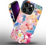 DAIZAG Phone Case Compatible with iPhone 13 Pro Max,Pink Sea Creature Turtle Mixed 2 Layer Soft Silicone+Hard PC Ddouble Protection Ultra-Thin Phone Case for iPhone 13 Pro Max - Image 6