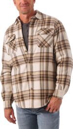 Wrangler Authentics Mens Long Sleeve Sherpa Lined Shirt Jacket - Image 4