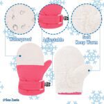 Sea Zaela Baby Toddler Winter Snow Gloves Waterproof Mittens Fleece Lined Infant Baby Boys Girls Winter Warm Gloves 0-4 T - Image 4