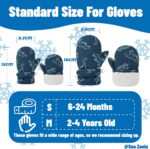 Sea Zaela Baby Toddler Winter Snow Gloves Waterproof Mittens Fleece Lined Infant Baby Boys Girls Winter Warm Gloves 0-4 T - Image 6