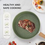 MAISON ARTS 17 Piece Pots and Pans Set Non Stick, Kitchen Cookware Sets with Nonstick Granite Stone Coating, Suitable for Induction Cooktops, Green - Image 3