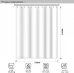 Green Eucalyptus Leaves Shower Curtain Modern Minimalism Branches Leaf for Bathroom Shower Curtain Decor Waterproof Polyester Fabric with Hooks, 72x96 Inch - Image 8