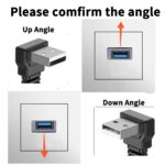 90Degree Short USB Extension Cable 4inch,Up Angle USB 2.0 Male to Female Flexible Flat Cord Support Charging and Data Transfer,for Car, Laptop,Printer,Scanner,Keyboard,Mouse (UP Angle 10cm) - Image 4