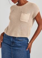 Dokotoo Women's Casual Short Sleeve Loose Tunic Tops Lightweight Knit Spring Pullover Sweater Blouses - Image 4