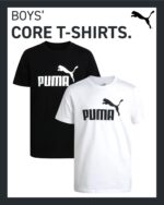 PUMA Boys T-Shirt - 2 Pack Casual Crewneck Short Sleeve Running and Gym Graphic Tee Shirts for Boys with Logo Print (S-XL) - Image 3