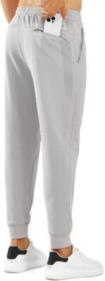 NORTHYARD Men's Cotton Athletic Jogger Sweatpants with Zipper Pockets Running Workout Gym Tapered Pants Comfy Lounge Pants - Image 3