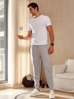 NORTHYARD Men's Cotton Athletic Jogger Sweatpants with Zipper Pockets Running Workout Gym Tapered Pants Comfy Lounge Pants - Image 6