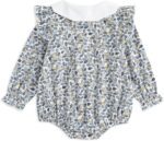 Simplee kids Baby Girl Romper Floral Long Sleeve Ruffle Romper Bodysuit Summer Spring Outfits - Image 3