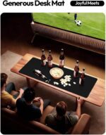 YSAGi Leather Desk Protector, Office Mat, Large Mouse Mat, Non-Slip PU Leather Blotter, Laptop Desk Mat, Waterproof Writing Pad for Office and Home (Black, 31.5" x 15.8") - Image 8