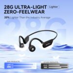 Bone Conduction Headphones, Open-Ear Bluetooth Wireless Sports Headphones with Mic, Bluetooth 6.0, 8H Playtime, Type-C Quick Charge, IPX5 Waterproof Sweatproof Earphones for Running, Cycling, Walking - Image 8