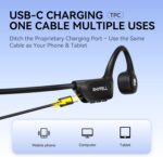 Bone Conduction Headphones, Open-Ear Bluetooth Wireless Sports Headphones with Mic, Bluetooth 6.0, 8H Playtime, Type-C Quick Charge, IPX5 Waterproof Sweatproof Earphones for Running, Cycling, Walking - Image 9