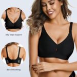 LUCKMEEY Bras for Women No Underwire Wireless Bras Removable Straps (U/Halter/Cross) Push Up Seamless T-Shirt Bra - Image 3