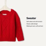 Amazon Essentials x Sofia Grainge Babies, Toddlers and Boys' Cable Crewneck Sweater - Image 4