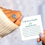 STORYJEWELLERY Daughter Ring, Daughter Gifts, Lotus Ring for Daughters, No Mud No Lotus Inspirational Birthday Gifts for Daughters - Image 5