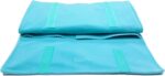 UnionPlus Velvet Travel Jewelry Roll Bag Organizer for Necklace, Elastic Band and Anti-winding, River Blue - Image 7