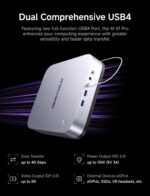 MINISFORUM AI X1 Pro-370 Mini PC AMD Ryzen AI 9 HX 370(12C/24T) 32GB DDR5 1TB SSD Desktop Computer, HDMI|DP|2xUSB4 Output, 2xRJ45 Port, WiFi7, BT5.4, AMD Radeon 890M Graphics, Copilot Support AI PC - Image 7